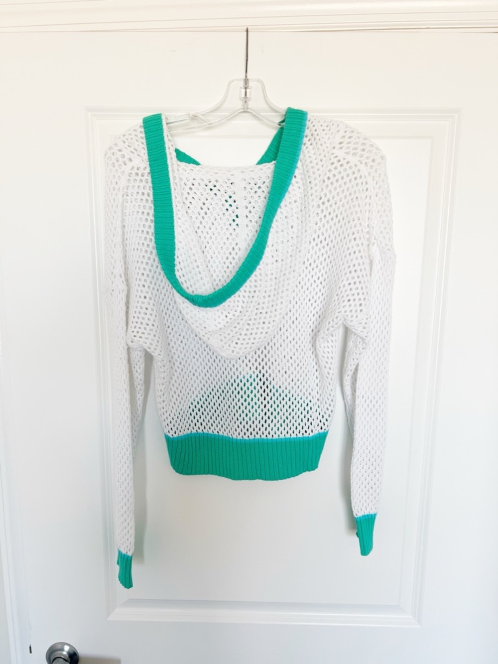 Small 525 Open Knit Hooded Sweater - Picture 3 of 4